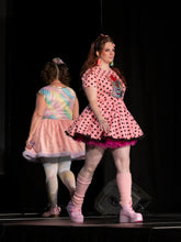 Load image into Gallery viewer, Hot pink Diet Coke polka dot top, 80s fairy spank kei decora, size Large