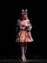 Load image into Gallery viewer, Iridescent French fry sequin skirt, 80s fairy spank kei decora, size Medium