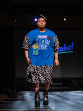 Load image into Gallery viewer, Arcade Gaming Zone t-shirt dress, retro soda sequin french fries, size 2X