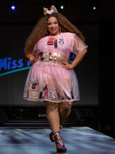 Load image into Gallery viewer, Makeup and shoe counter organza dress, sequin applique retro mall size XL