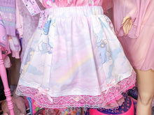 Load image into Gallery viewer, My Little Pony pastel rainbow upcycled fairy Spank kei skirt size M