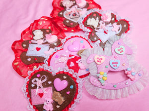 Rocking horse Valentine lovecore 2-way clip, sweet lolita