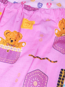 Pink kidcore teddy bear ruffle pants, size 2X