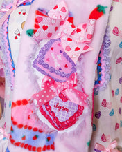 Load image into Gallery viewer, Pink/red heart cake lovecore scarf, Valentine&#39;s Day accessories