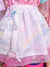 Load image into Gallery viewer, My Little Pony pastel rainbow upcycled fairy Spank kei skirt size M