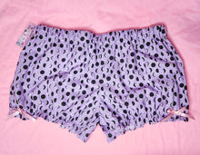 Load image into Gallery viewer, Lavender/black witchy moon phase bloomers, Halloween goth size L