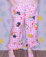 Load image into Gallery viewer, Retro gingham ruffle heart pocket pants, size L/XL