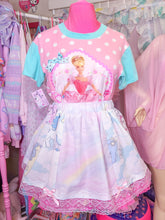 Load image into Gallery viewer, My Little Pony pastel rainbow upcycled fairy Spank kei skirt size M