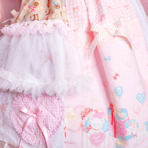 Lovecore maximalist tulle ruffle sweet lolita skirt, size XL