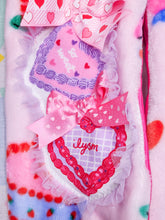 Load image into Gallery viewer, Pink/red heart cake lovecore scarf, Valentine&#39;s Day accessories