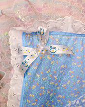 Load image into Gallery viewer, Pink blue stripe goose boxy top, geese iridescent lace t shirt size 2X