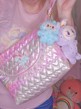 Load image into Gallery viewer, Iridescent heart quilted purse, fairy spank kei unicorn