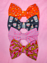 Load image into Gallery viewer, Pink french fry hair bow, fairy spank kei, retro 80s 90s mall food court