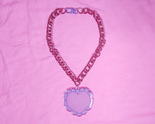 Load image into Gallery viewer, Ruffle heart pillow chunky maximalist necklace, fairy spank kei