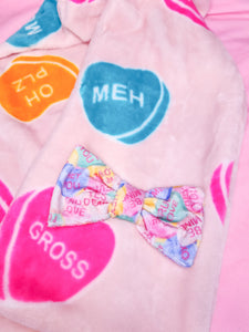 Insult conversation hearts lovecore scarf, Valentine's Day