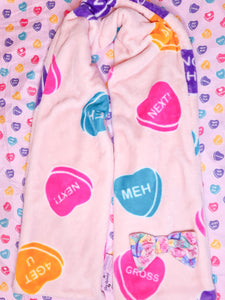 Insult conversation hearts lovecore scarf, Valentine's Day