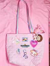 Load image into Gallery viewer, Pink quilted Kay Bee Toy store tote bag, fairy spank kei, 80s 90s retro mall