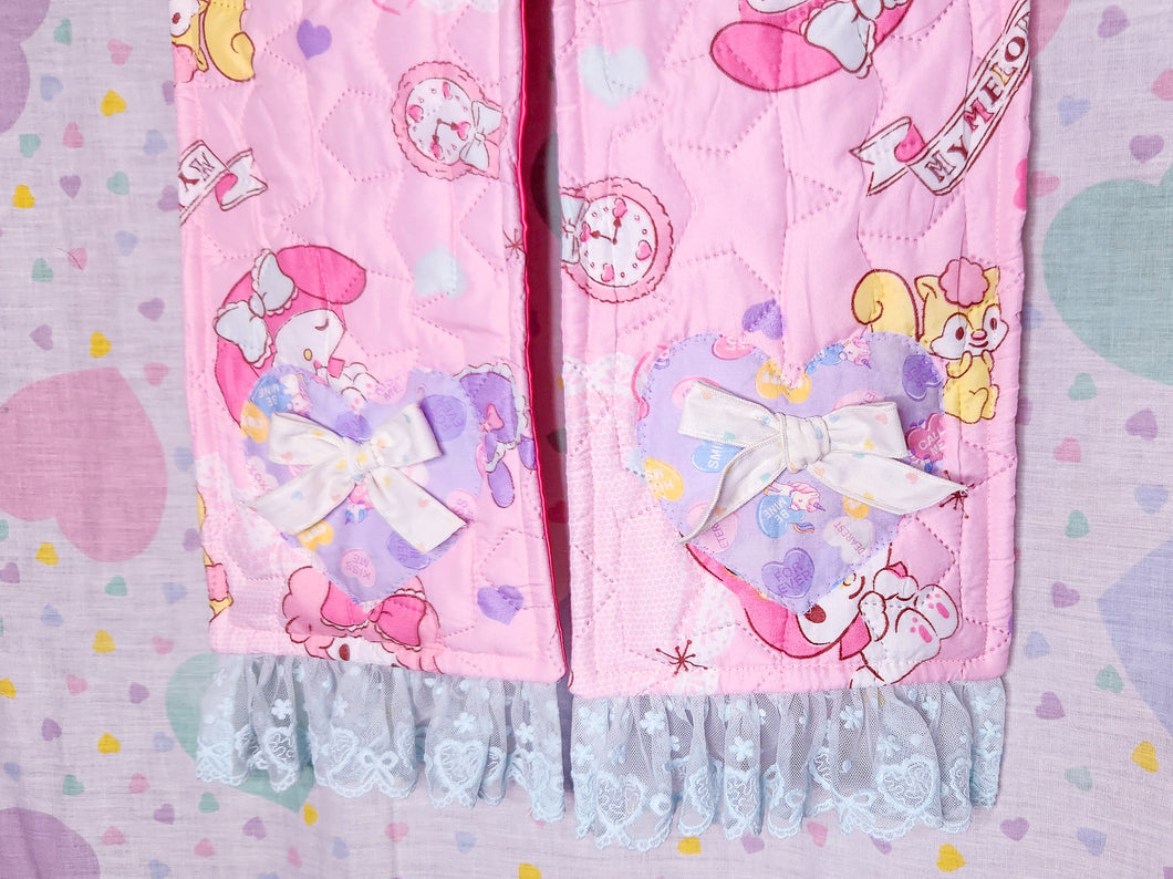 My Melody quilted  pink scarf