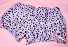 Load image into Gallery viewer, Lavender/black witchy moon phase bloomers, Halloween goth size L