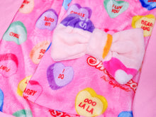 Load image into Gallery viewer, Hot pink conversation hearts lovecore scarf, Valentine&#39;s Day