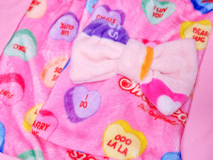 Hot pink conversation hearts lovecore scarf, Valentine's Day