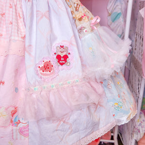 Lovecore maximalist tulle ruffle sweet lolita skirt, size XL