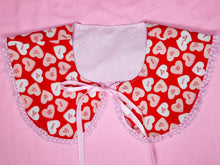 Load image into Gallery viewer, Red Conversation Hearts detachable collar, Valentine's day, galentine gift