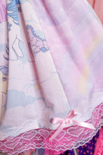 Load image into Gallery viewer, My Little Pony pastel rainbow upcycled fairy Spank kei skirt size M