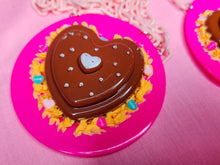 Load image into Gallery viewer, Pink frosted chocolate cookie necklace, fairy spank kei decora, valentine lovecore galentine's