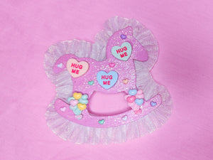 Rocking horse Valentine lovecore 2-way clip, sweet lolita