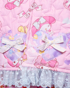 My Melody quilted  pink scarf