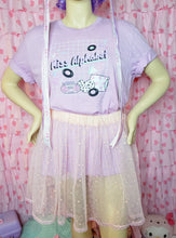 Load image into Gallery viewer, Miss Alphabet t-shirt modeled on a mannequin with a peach tutu skirt