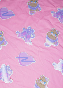 shiny stickers featuring ballet slippers, ballerina bears, and 90's swoosh hearts