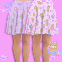 Load image into Gallery viewer, pink and purple ballerina bear skater skirts