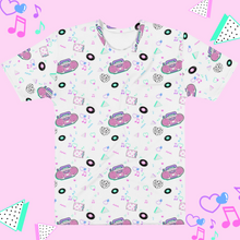 Load image into Gallery viewer, t-shirt with pink barbie boombox 90s print