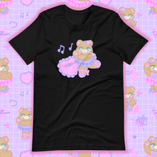 Load image into Gallery viewer, black t-shirt with ballerina bear