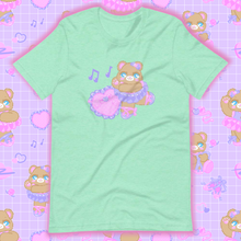 Load image into Gallery viewer, mint t-shirt with ballerina bear