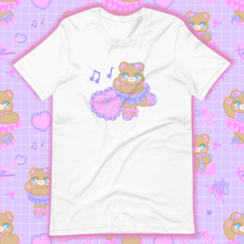 Load image into Gallery viewer, white t-shirt with ballerina bear