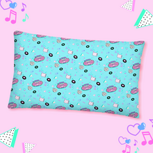 Load image into Gallery viewer, pillow with pink barbie 90s boombox print