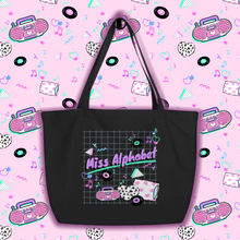 Load image into Gallery viewer, 90&#39;s barbie boombox miss alphabet logo tote bag