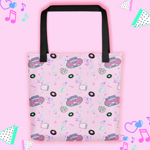 Load image into Gallery viewer, tote bag with pink barbie boombox print